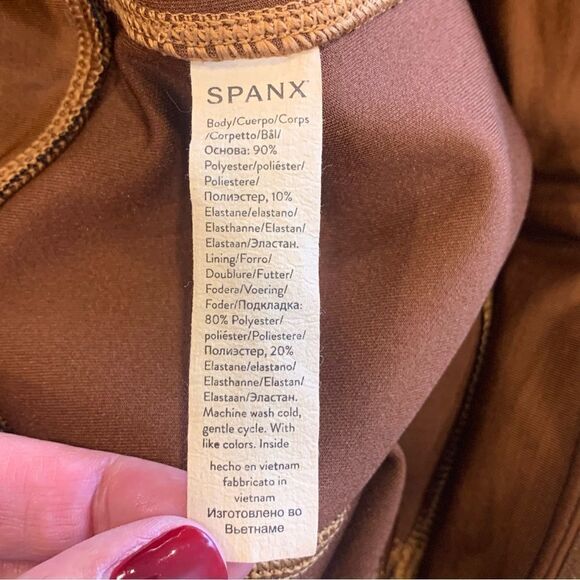 Spanx Brown faux suede leggings Size Small - Picture 6 of 9